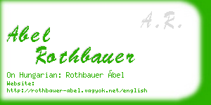 abel rothbauer business card